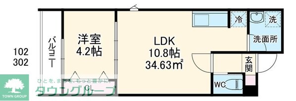 シャインコート越谷の物件間取画像